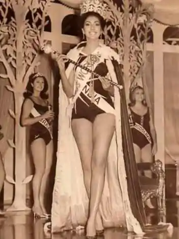 first indian miss wold standing