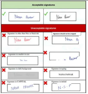 guidelines for signature for chandigarh jbt